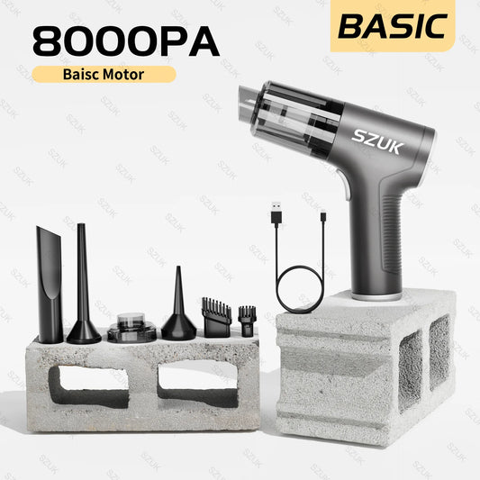 98000PA Mini Car Vacuum Cleaner Powerful Cleaning Machine Strong Suction Handheld for Car Home Portable Wireless Cleaner