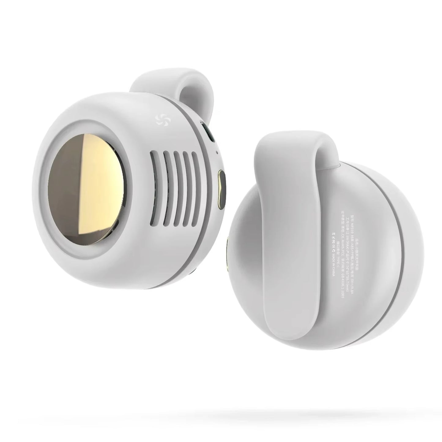 Whirlwind Leafless Fan with Portable Button Design USB Charging Silent Portable Mini Fan for Home and Outdoor Travel